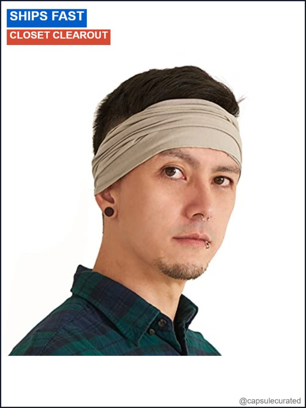 Unisex Japanese Style Bandana Sport Headband Viscose Rayon Spandex Stretch